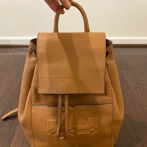 Tory Burch Tan Leather Backpack